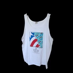 Vintage 1988 USA Olympic Team Swimming Selection Meet Tank Top Miller White XL